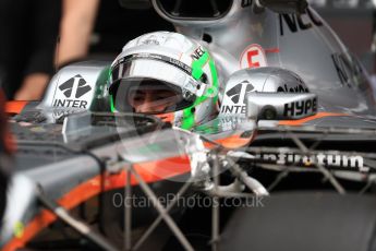 World © Octane Photographic Ltd. Formula 1 - Winter Test 1. Alfonso Celis - Sahara Force India VJM10. Circuit de Barcelona-Catalunya. Wednesday 1st March 2017. Digital Ref : 1782LB1D9959