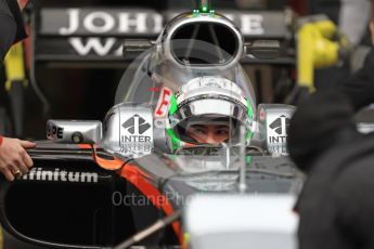 World © Octane Photographic Ltd. Formula 1 - Winter Test 1. Alfonso Celis - Sahara Force India VJM10. Circuit de Barcelona-Catalunya. Wednesday 1st March 2017. Digital Ref : 1782LB1D9965