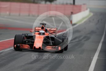 World © Octane Photographic Ltd. Formula 1 - Winter Test 1. Sebastian Vettel - Scuderia Ferrari SF70H. Circuit de Barcelona-Catalunya. Wednesday 1st March 2017. Digital Ref : 1782LB1D9988