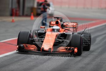 World © Octane Photographic Ltd. Formula 1 - Winter Test 1. Sebastian Vettel - Scuderia Ferrari SF70H. Circuit de Barcelona-Catalunya. Wednesday 1st March 2017. Digital Ref : 1782LB1D9994