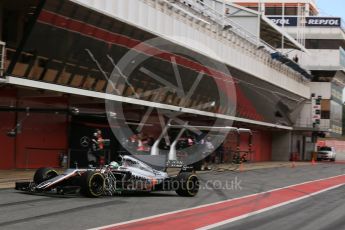 World © Octane Photographic Ltd. Formula 1 - Winter Test 1. Alfonso Celis - Sahara Force India VJM10. Circuit de Barcelona-Catalunya. Wednesday 1st March 2017. Digital Ref : 1782LB5D8410