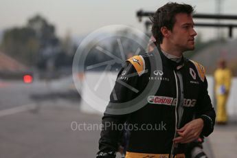 World © Octane Photographic Ltd. Formula 1 - Winter Test 1. Jolyon Palmer - Renault Sport F1 Team R.S.17. Circuit de Barcelona-Catalunya. Wednesday 1st March 2017. Digital Ref : 1782LB5D8426