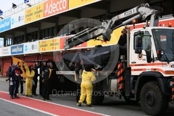 World © Octane Photographic Ltd. Formula 1 - Winter Test 1. Jolyon Palmer - Renault Sport F1 Team R.S.17. Circuit de Barcelona-Catalunya. Wednesday 1st March 2017. Digital Ref : 1782LB5D8437