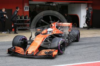 World © Octane Photographic Ltd. Formula 1 - Winter Test 1. Fernando Alonso - McLaren Honda MCL32. Circuit de Barcelona-Catalunya. Wednesday 1st March 2017. Digital Ref : 1782LB5D8483