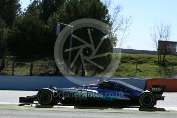 World © Octane Photographic Ltd. Formula 1 - Winter Test 1. Lewis Hamilton - Mercedes AMG Petronas F1 W08 EQ Energy+. Circuit de Barcelona-Catalunya. Wednesday 1st March 2017. Digital Ref :1782LB5D8639