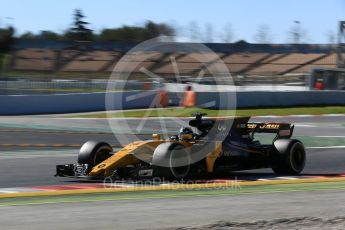 World © Octane Photographic Ltd. Formula 1 - Winter Test 1. Nico Hulkenberg - Renault Sport F1 Team R.S.17. Circuit de Barcelona-Catalunya. Wednesday 1st March 2017. Digital Ref : 1782LB5D8674