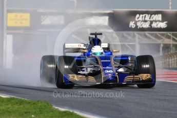 World © Octane Photographic Ltd. Formula 1 - Winter Test 1. Antonio Giovinazzi – Sauber F1 Team C36. Circuit de Barcelona-Catalunya. Thursday 2nd March 2017. Digital Ref :1783CB1D0003