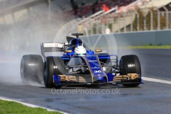 World © Octane Photographic Ltd. Formula 1 - Winter Test 1. Antonio Giovinazzi – Sauber F1 Team C36. Circuit de Barcelona-Catalunya. Thursday 2nd March 2017. Digital Ref :1783CB1D0009