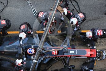 World © Octane Photographic Ltd. Formula 1 - Winter Test 1. Romain Grosjean - Haas F1 Team VF-17. Circuit de Barcelona-Catalunya. Thursday 2nd March 2017. Digital Ref :1783CB1D0121