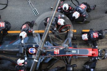 World © Octane Photographic Ltd. Formula 1 - Winter Test 1. Romain Grosjean - Haas F1 Team VF-17. Circuit de Barcelona-Catalunya. Thursday 2nd March 2017. Digital Ref :1783CB1D0127