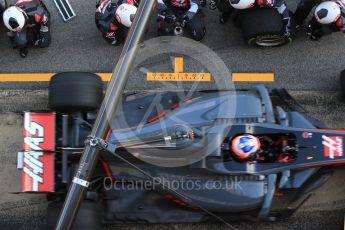 World © Octane Photographic Ltd. Formula 1 - Winter Test 1. Romain Grosjean - Haas F1 Team VF-17. Circuit de Barcelona-Catalunya. Thursday 2nd March 2017. Digital Ref :1783CB1D0325