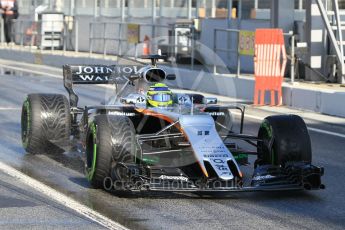 World © Octane Photographic Ltd. Formula 1 - Winter Test 1. Sergio Perez - Sahara Force India VJM10. Circuit de Barcelona-Catalunya. Thursday 2nd March 2017. Digital Ref :1783CB1D4718