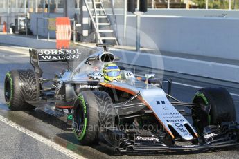 World © Octane Photographic Ltd. Formula 1 - Winter Test 1. Sergio Perez - Sahara Force India VJM10. Circuit de Barcelona-Catalunya. Thursday 2nd March 2017. Digital Ref :1783CB1D4720