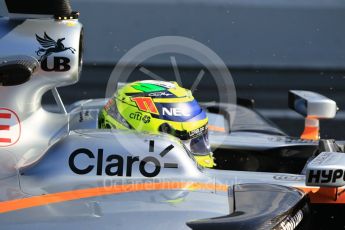 World © Octane Photographic Ltd. Formula 1 - Winter Test 1. Sergio Perez - Sahara Force India VJM10. Circuit de Barcelona-Catalunya. Thursday 2nd March 2017. Digital Ref :1783CB1D4758