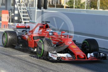 World © Octane Photographic Ltd. Formula 1 - Winter Test 1. Kimi Raikkonen - Scuderia Ferrari SF70H. Circuit de Barcelona-Catalunya. Thursday 2nd March 2017. Digital Ref :1783CB1D4818