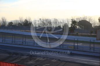 World © Octane Photographic Ltd. Formula 1 - Winter Test 1. Setting up for the wet track testing - the over night pre-dampened track. Circuit de Barcelona-Catalunya. Thursday 2nd March 2017. Digital Ref : 1783CB1D8696