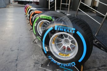 World © Octane Photographic Ltd. Formula 1 - Winter Test 1. Setting up for the wet track testing - Pirelli Wet and Intermediate tyres. Circuit de Barcelona-Catalunya. Thursday 2nd March 2017. Digital Ref : 1783CB1D8707