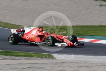 World © Octane Photographic Ltd. Formula 1 - Winter Test 1. Kimi Raikkonen - Scuderia Ferrari SF70H. Circuit de Barcelona-Catalunya. Thursday 2nd March 2017. Digital Ref : 1783CB1D9516