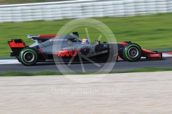 World © Octane Photographic Ltd. Formula 1 - Winter Test 1. Romain Grosjean - Haas F1 Team VF-17. Circuit de Barcelona-Catalunya. Thursday 2nd March 2017. Digital Ref : 1783CB1D9589