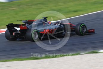 World © Octane Photographic Ltd. Formula 1 - Winter Test 1. Romain Grosjean - Haas F1 Team VF-17. Circuit de Barcelona-Catalunya. Thursday 2nd March 2017. Digital Ref : 1783CB1D9595
