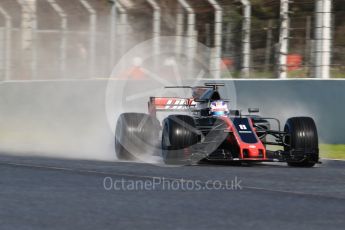 World © Octane Photographic Ltd. Formula 1 - Winter Test 1. Romain Grosjean - Haas F1 Team VF-17. Circuit de Barcelona-Catalunya. Thursday 2nd March 2017. Digital Ref :1783CB1D9995