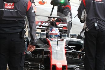 World © Octane Photographic Ltd. Formula 1 - Winter Test 1. Romain Grosjean - Haas F1 Team VF-17. Circuit de Barcelona-Catalunya. Thursday 2nd March 2017. Digital Ref : 1783LB1D1206