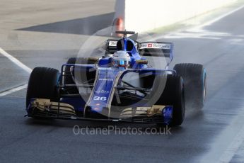 World © Octane Photographic Ltd. Formula 1 - Winter Test 1. Antonio Giovinazzi – Sauber F1 Team C36. Circuit de Barcelona-Catalunya. Thursday 2nd March 2017. Digital Ref : 1783LB1D1308