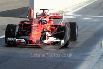 World © Octane Photographic Ltd. Formula 1 - Winter Test 1. Kimi Raikkonen - Scuderia Ferrari SF70H. Circuit de Barcelona-Catalunya. Thursday 2nd March 2017. Digital Ref : 1783LB1D1348