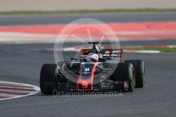 World © Octane Photographic Ltd. Formula 1 - Winter Test 1. Romain Grosjean - Haas F1 Team VF-17. Circuit de Barcelona-Catalunya. Thursday 2nd March 2017. Digital Ref : 1783LB1D1433