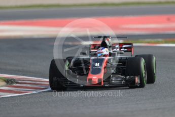 World © Octane Photographic Ltd. Formula 1 - Winter Test 1. Romain Grosjean - Haas F1 Team VF-17. Circuit de Barcelona-Catalunya. Thursday 2nd March 2017. Digital Ref : 1783LB1D1497