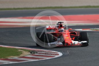 World © Octane Photographic Ltd. Formula 1 - Winter Test 1. Kimi Raikkonen - Scuderia Ferrari SF70H. Circuit de Barcelona-Catalunya. Thursday 2nd March 2017. Digital Ref : 1783LB1D1515