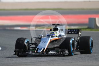 World © Octane Photographic Ltd. Formula 1 - Winter Test 1. Sergio Perez - Sahara Force India VJM10. Circuit de Barcelona-Catalunya. Thursday 2nd March 2017. Digital Ref : 1783LB1D1555