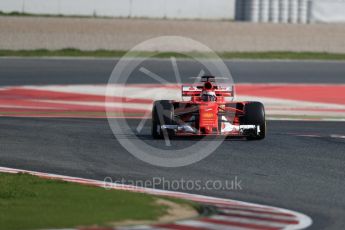 World © Octane Photographic Ltd. Formula 1 - Winter Test 1. Kimi Raikkonen - Scuderia Ferrari SF70H. Circuit de Barcelona-Catalunya. Thursday 2nd March 2017. Digital Ref : 1783LB1D1648