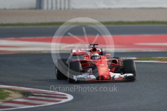 World © Octane Photographic Ltd. Formula 1 - Winter Test 1. Kimi Raikkonen - Scuderia Ferrari SF70H. Circuit de Barcelona-Catalunya. Thursday 2nd March 2017. Digital Ref : 1783LB1D1681