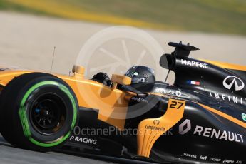 World © Octane Photographic Ltd. Formula 1 - Winter Test 1. Nico Hulkenberg - Renault Sport F1 Team R.S.17. Circuit de Barcelona-Catalunya. Thursday 2nd March 2017. Digital Ref : 1783LB1D1706