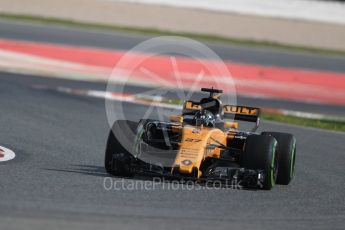 World © Octane Photographic Ltd. Formula 1 - Winter Test 1. Nico Hulkenberg - Renault Sport F1 Team R.S.17. Circuit de Barcelona-Catalunya. Thursday 2nd March 2017. Digital Ref : 1783LB1D1847