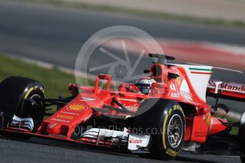 World © Octane Photographic Ltd. Formula 1 - Winter Test 1. Kimi Raikkonen - Scuderia Ferrari SF70H. Circuit de Barcelona-Catalunya. Thursday 2nd March 2017. Digital Ref : 1783LB1D1859