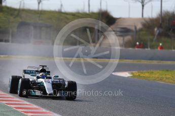 World © Octane Photographic Ltd. Formula 1 - Winter Test 1. Valtteri Bottas - Mercedes AMG Petronas F1 W08 EQ Energy+. Circuit de Barcelona-Catalunya. Thursday 2nd March 2017. Digital Ref : 1783LB1D1891