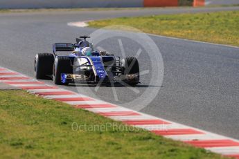 World © Octane Photographic Ltd. Formula 1 - Winter Test 1. Antonio Giovinazzi – Sauber F1 Team C36. Circuit de Barcelona-Catalunya. Thursday 2nd March 2017. Digital Ref :1783LB1D2073