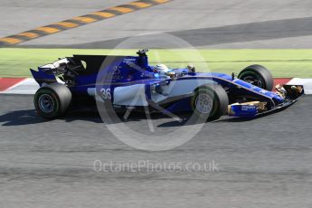 World © Octane Photographic Ltd. Formula 1 - Winter Test 1. Antonio Giovinazzi – Sauber F1 Team C36. Circuit de Barcelona-Catalunya. Thursday 2nd March 2017. Digital Ref :1783LB1D2093