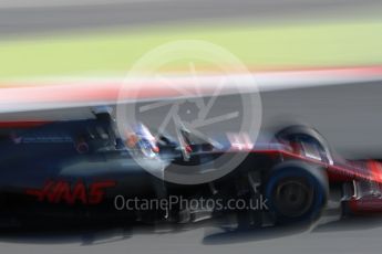 World © Octane Photographic Ltd. Formula 1 - Winter Test 1. Romain Grosjean - Haas F1 Team VF-17. Circuit de Barcelona-Catalunya. Thursday 2nd March 2017. Digital Ref :1783LB1D2110
