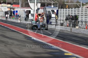 World © Octane Photographic Ltd. Formula 1 - Winter Test 1. Valtteri Bottas - Mercedes AMG Petronas F1 W08 EQ Energy+. Circuit de Barcelona-Catalunya. Thursday 2nd March 2017. Digital Ref :1783LB1D2331
