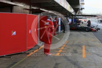 World © Octane Photographic Ltd. Formula 1 - Winter Test 1. Romain Grosjean - Haas F1 Team VF-17. Circuit de Barcelona-Catalunya. Thursday 2nd March 2017. Digital Ref : 1783LB5D8896