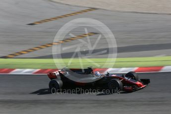 World © Octane Photographic Ltd. Formula 1 - Winter Test 1. Romain Grosjean - Haas F1 Team VF-17. Circuit de Barcelona-Catalunya. Thursday 2nd March 2017. Digital Ref :1783LB5D8996
