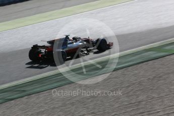 World © Octane Photographic Ltd. Formula 1 - Winter Test 1. Romain Grosjean - Haas F1 Team VF-17. Circuit de Barcelona-Catalunya. Thursday 2nd March 2017. Digital Ref :1783LB5D9004