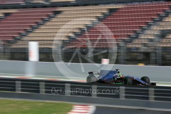 World © Octane Photographic Ltd. Formula 1 - Winter Test 1. Sergio Perez - Sahara Force India VJM10. Circuit de Barcelona-Catalunya. Thursday 2nd March 2017. Digital Ref :1783LB5D9178