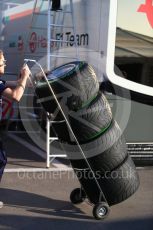 World © Octane Photographic Ltd. Sauber F1 Team new 2017 spec wheels and Pirelli intermediate tyres, Circuit de Barcelona-Catalunya. Sunday 26th February 2017. Digital Ref : 1778CB1D5728