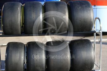 World © Octane Photographic Ltd. Renault Sport F1 Team new 2017 spec wheels and Pirelli tyres, Circuit de Barcelona-Catalunya. Sunday 26th February 2017. Digital Ref : 1778CB1D5746
