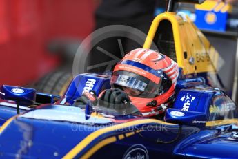 World © Octane Photographic Ltd. GP3 - Qualifying. Santini Ferrucci – DAMS. Circuit de Barcelona - Catalunya, Spain. Saturday 13th May 2017. Digital Ref:1817LB1D0297