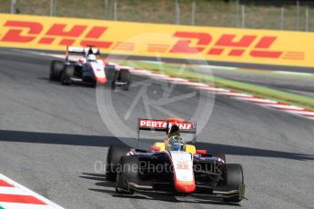 World © Octane Photographic Ltd. GP3 - Qualifying. Ryan Tveter and Kevin Joerg – Trident. Circuit de Barcelona - Catalunya, Spain. Saturday 13th May 2017. Digital Ref:1817LB1D0412